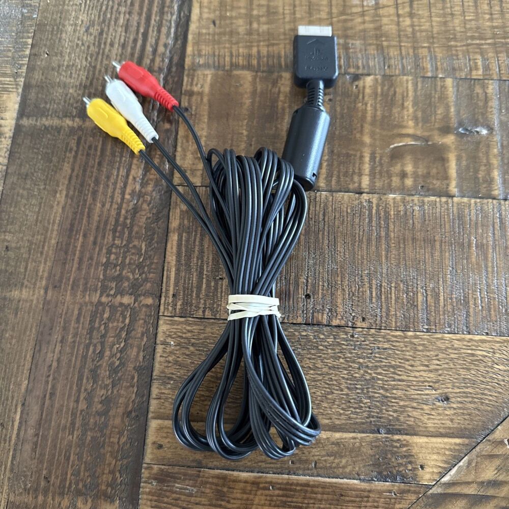 Genuine Sony OEM AV RCA Cable PS1 PS2 PS3 Composite Audio Video Cord